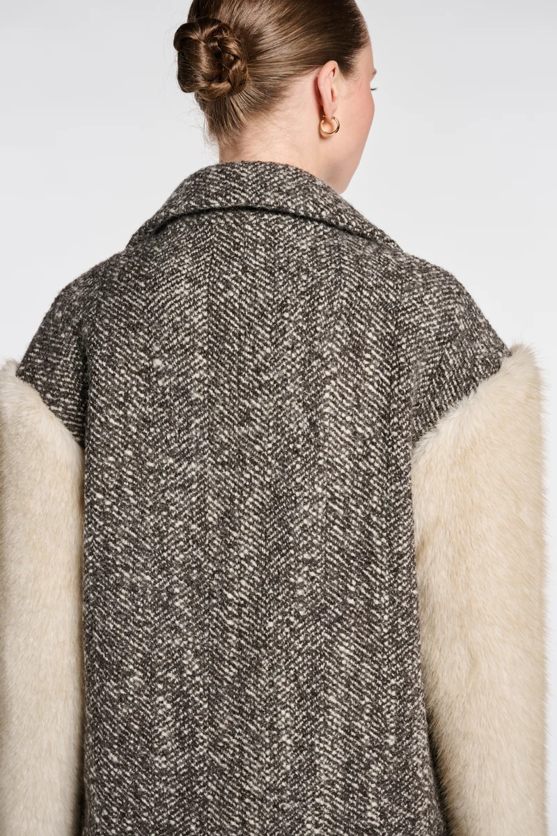 Manteau bimatière