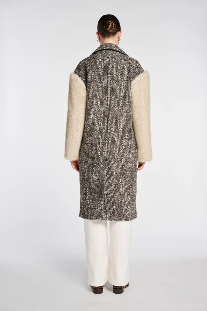 Manteau bimatière