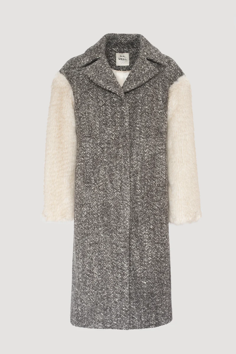 Manteau bimatière