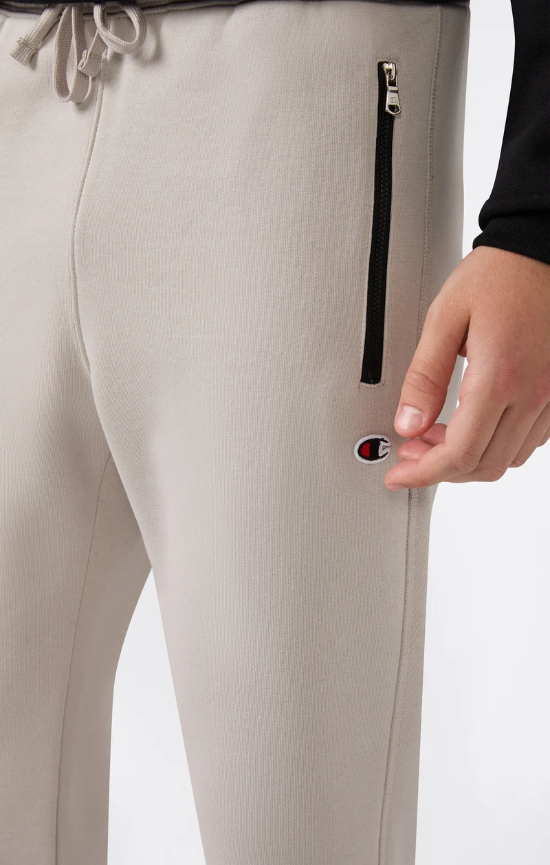 Men’s Slim Fit Fleece Pants with Cuffs and Brushed Interior Icons