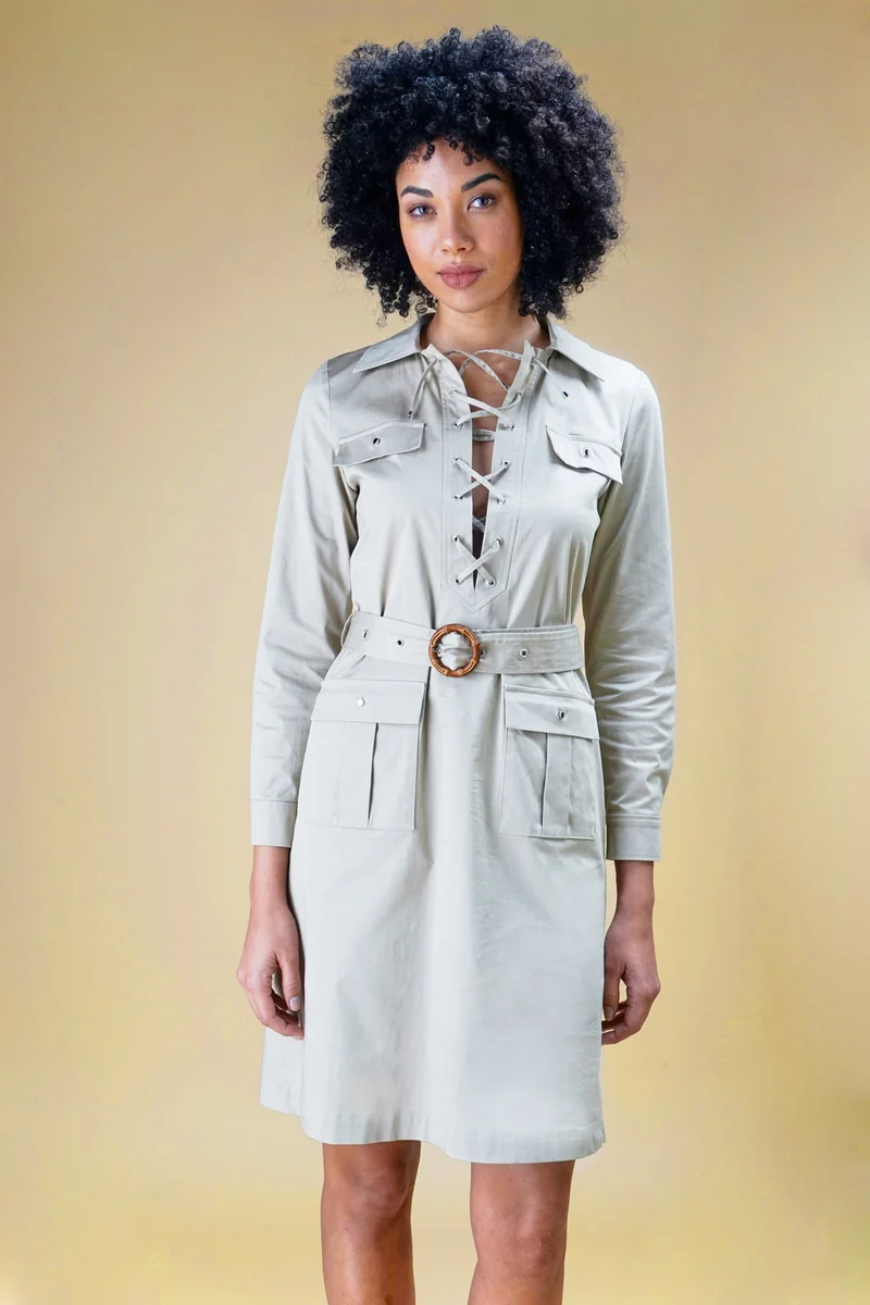 Robe saharienne en coton