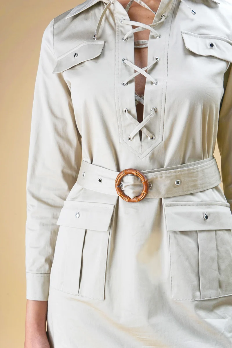 Robe saharienne en coton