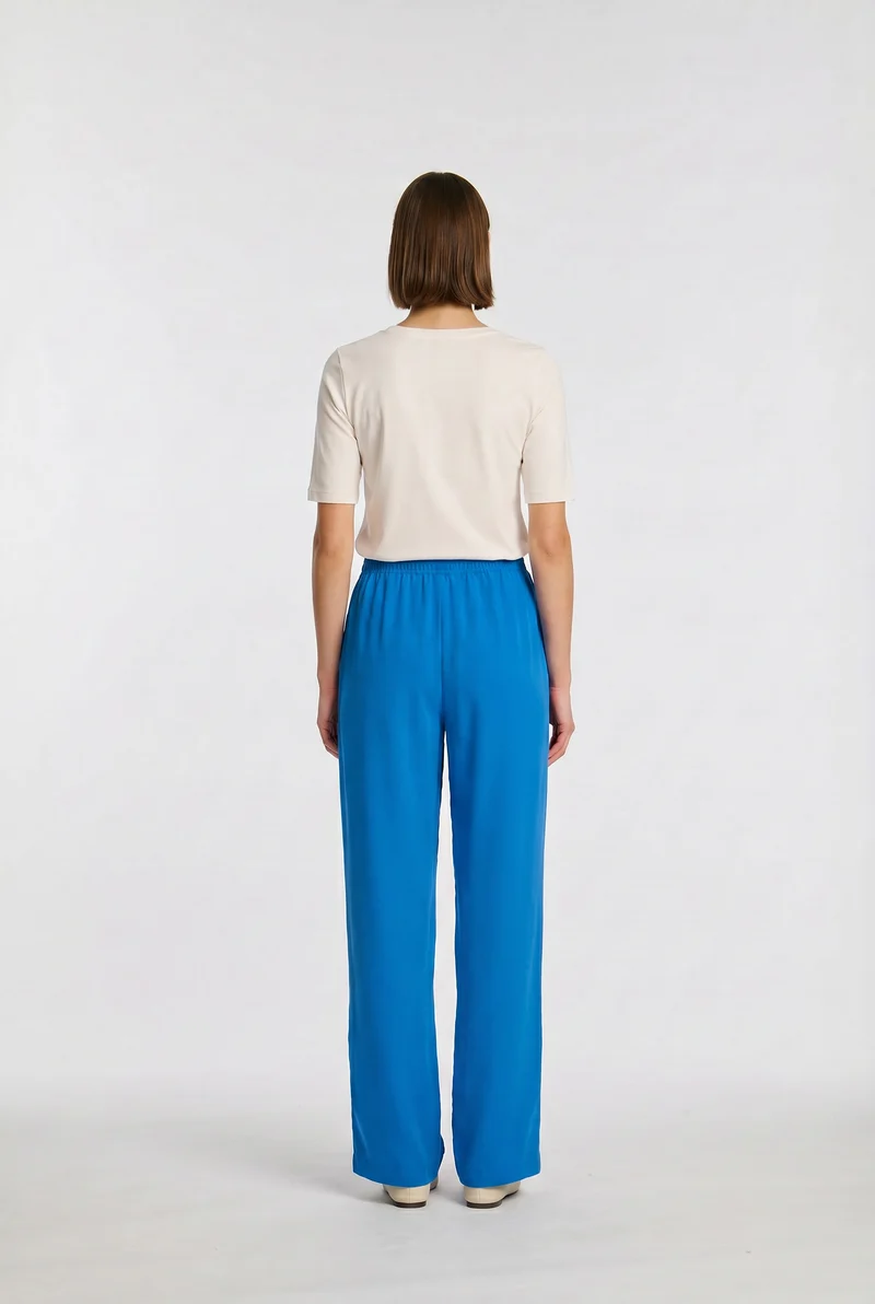 Pantalon large élastiqué