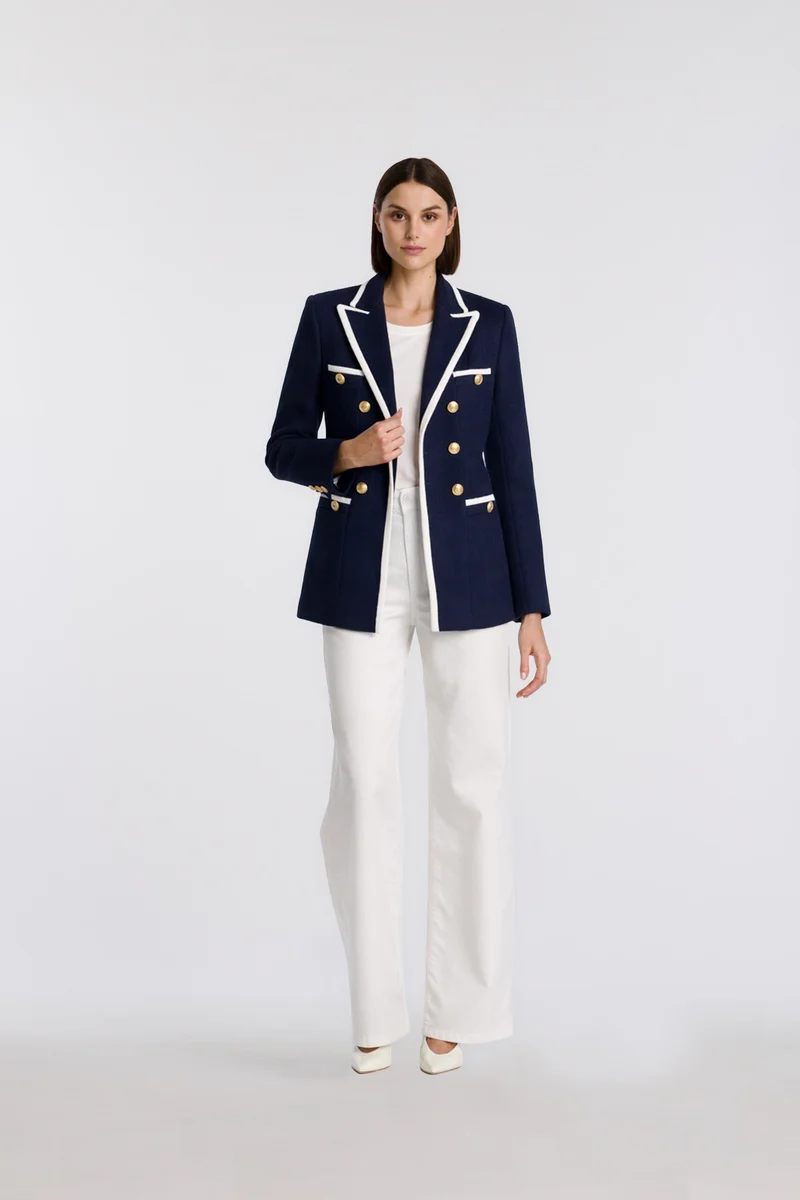 Blazer en bouclette de coton
