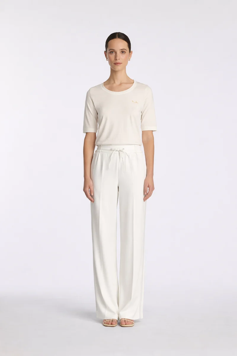 Pantalon élastiqué à bandes