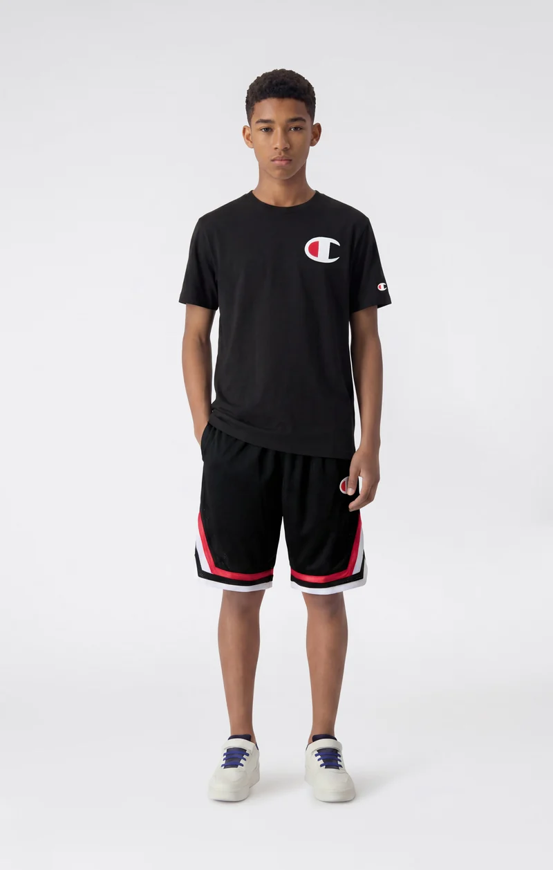 Boys' 7'' Mesh Bermuda Shorts with C Logo