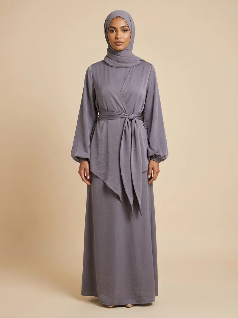 Signature – Abaya deux pièces ample et fluide
