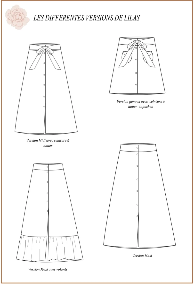 Patron de couture Lilas jupe