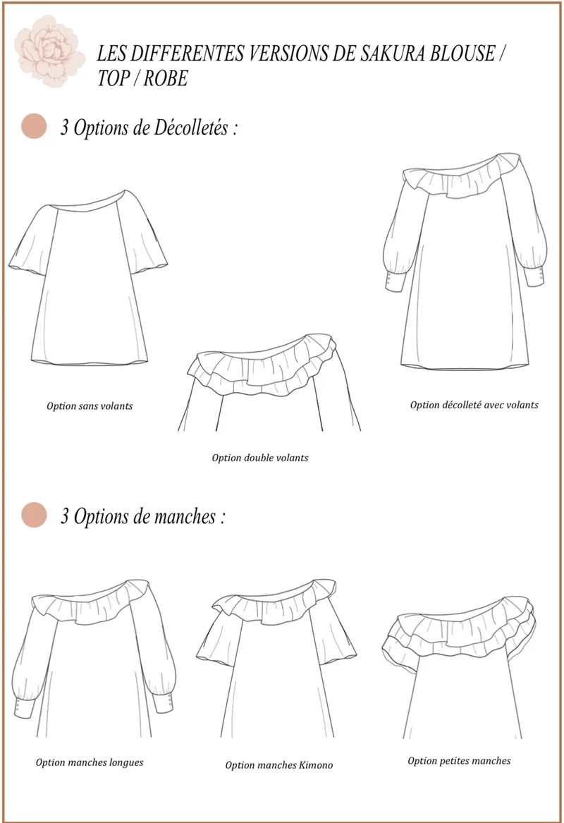 Patron de couture Sakura Blouse/Robe