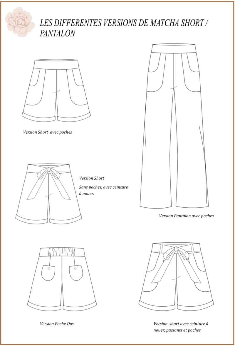 Patron de couture Matcha Pantalon/Short