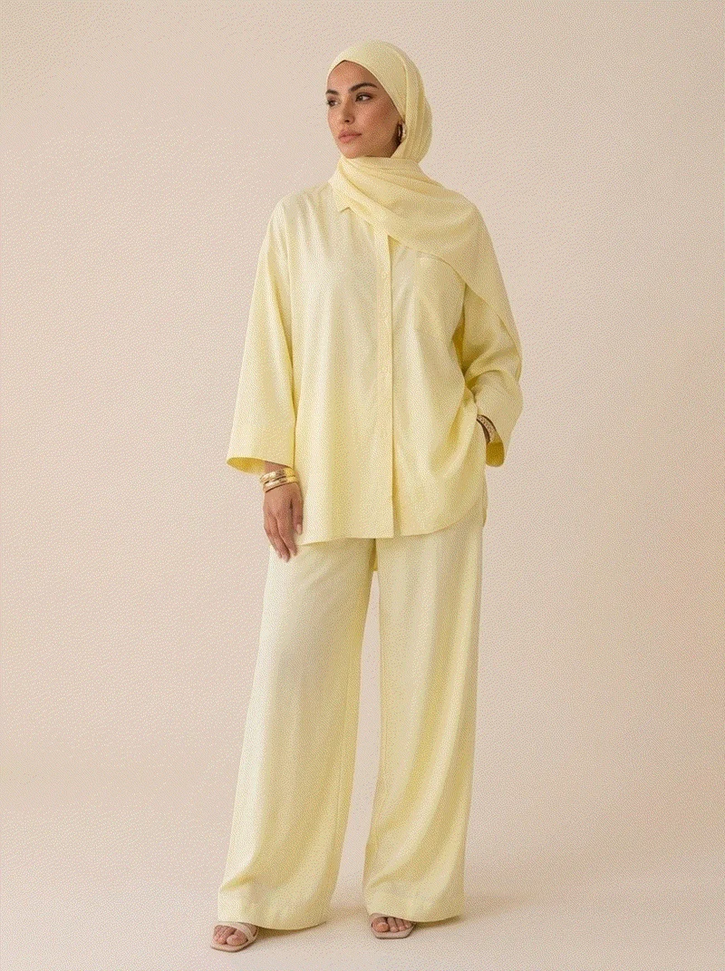 Layana – Ensemble chemise longue et pantalon large