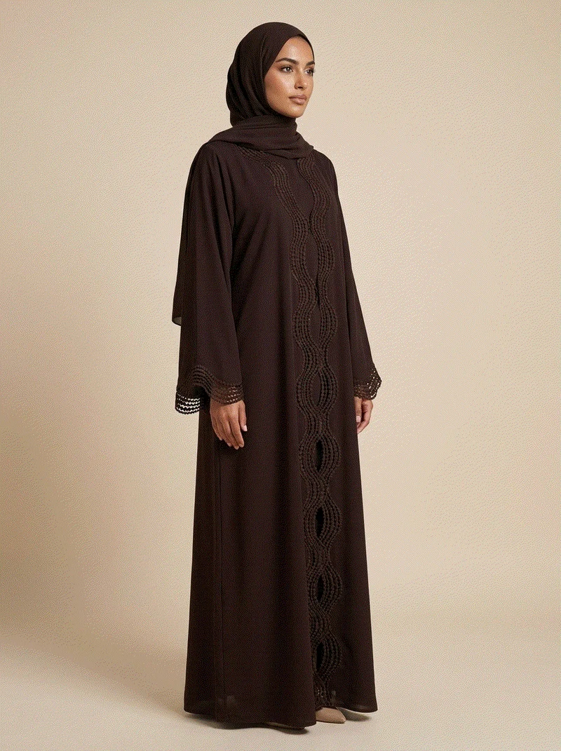 Sofia – Abaya deux pièces avec kimono ouvert