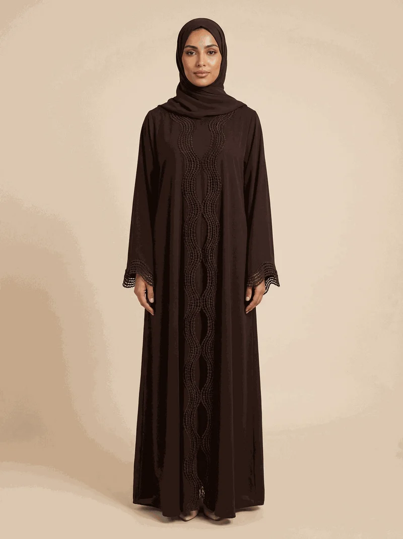Sofia – Abaya deux pièces avec kimono ouvert
