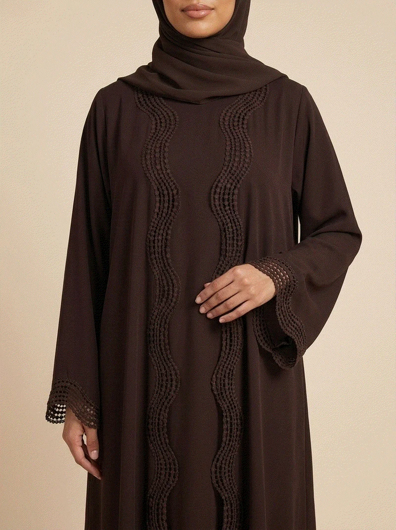 Sofia – Abaya deux pièces avec kimono ouvert