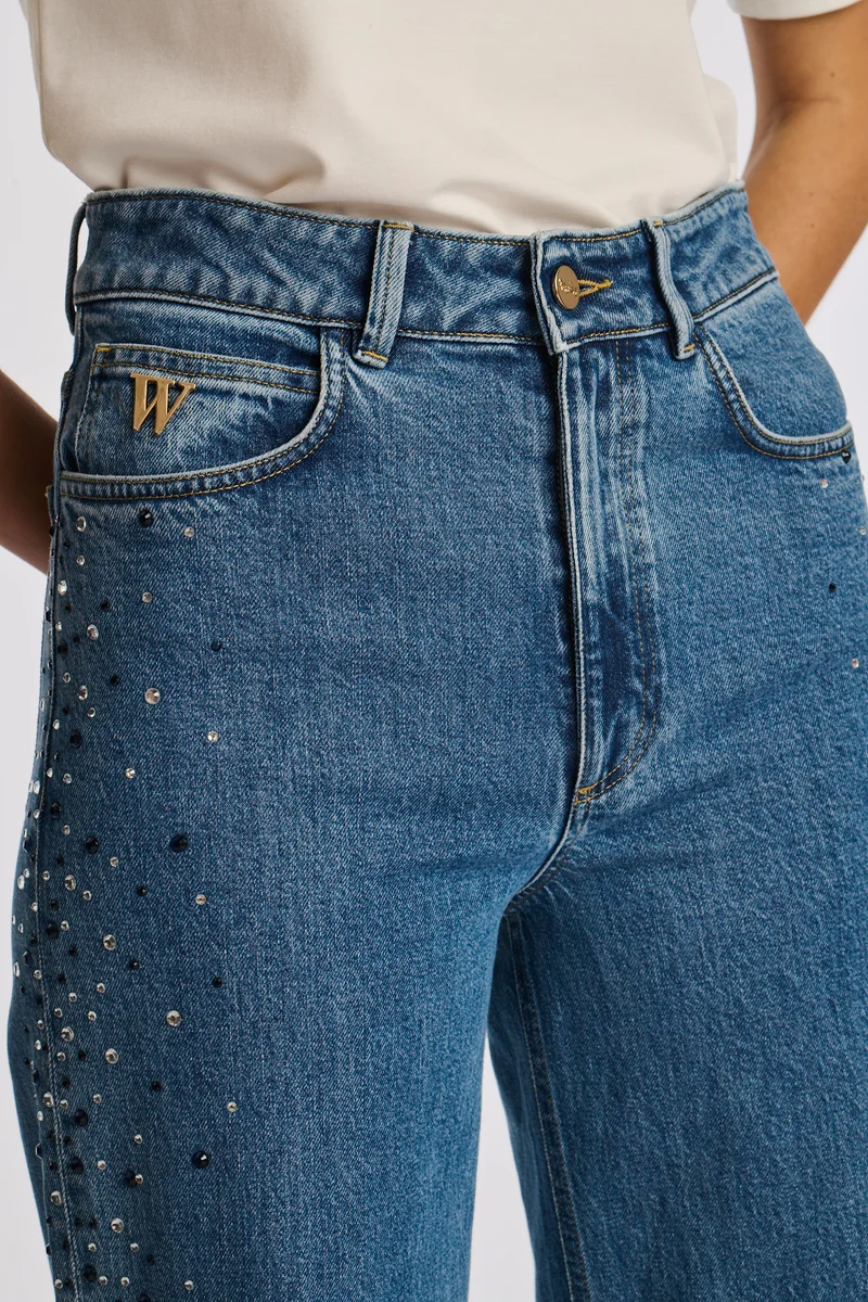 Jean large à strass