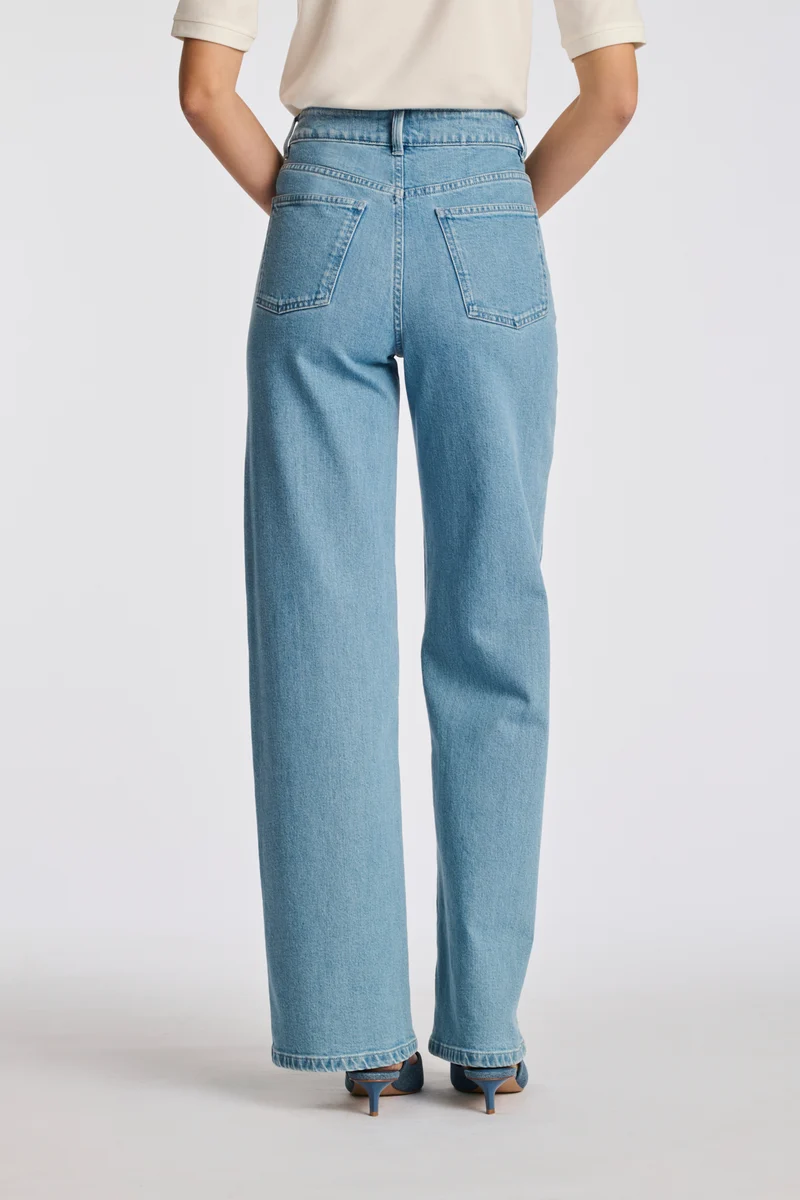 Jean large brodé