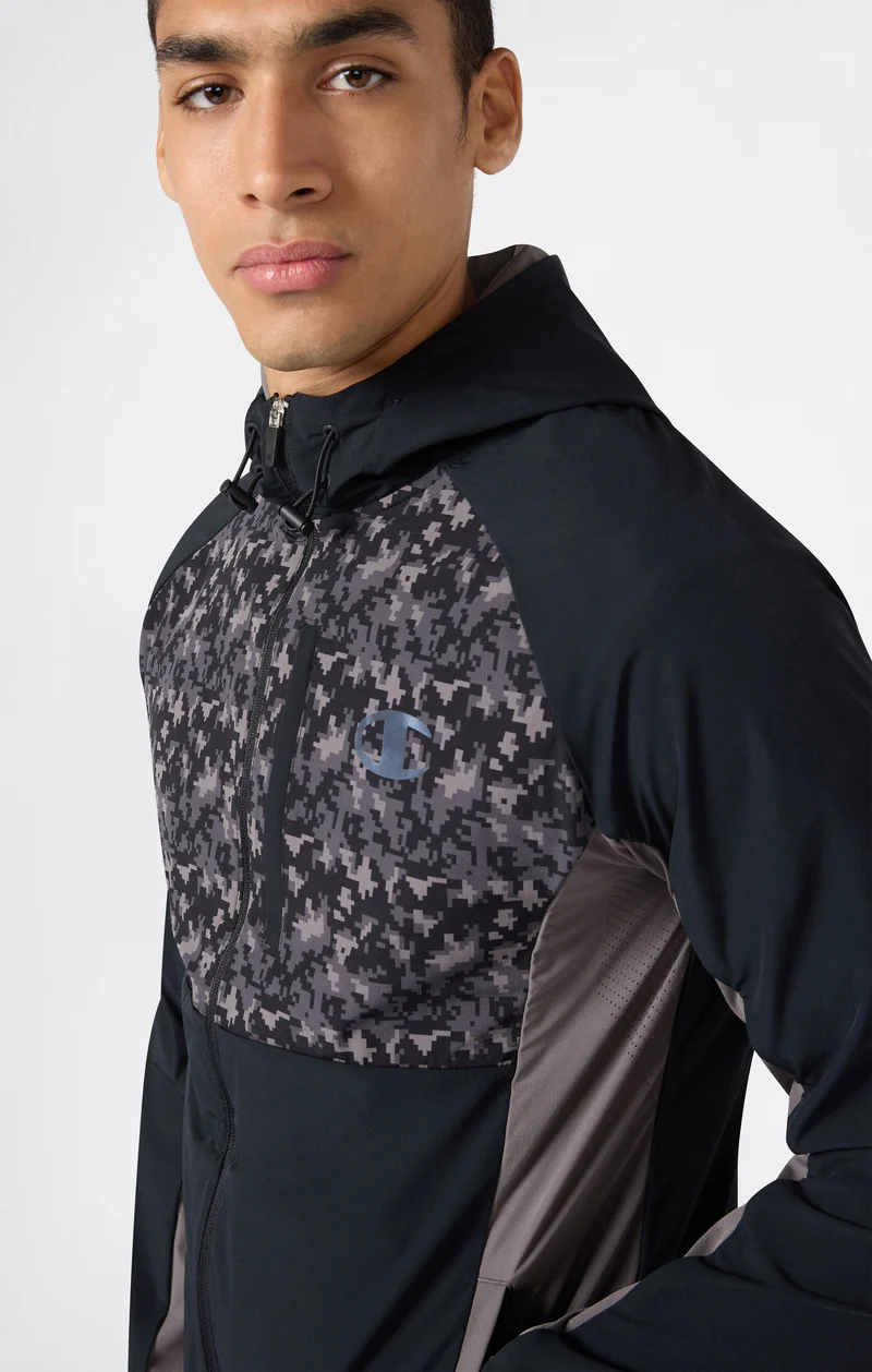 Men’s Stretch Nylon Hooded Jacket