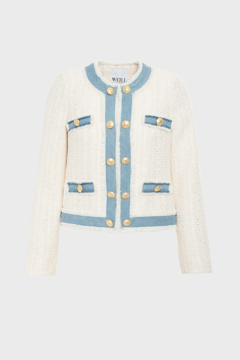 Veste en tweed et jean