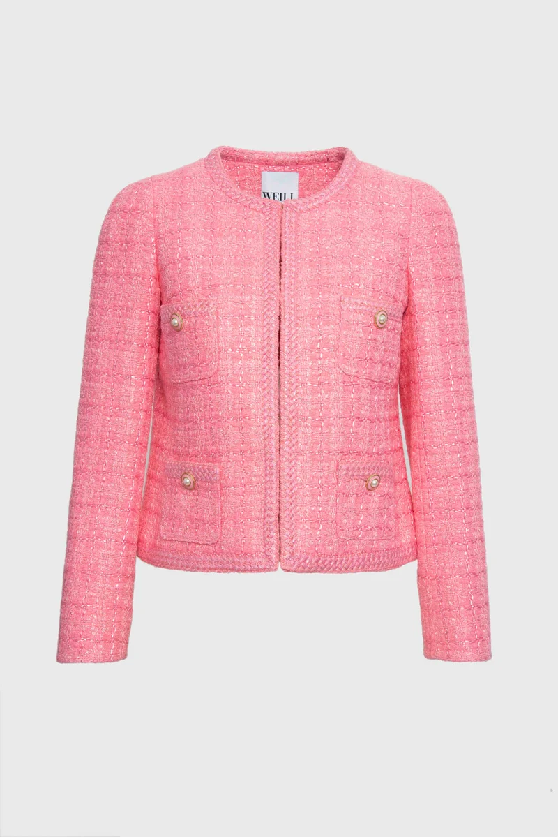Veste en tweed galonnée