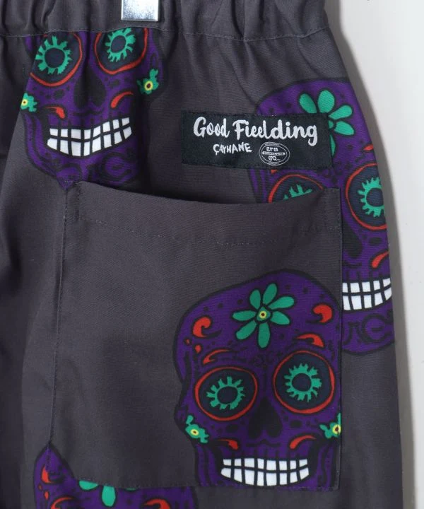 Pantalon à imprimé tête de mort mexicaine