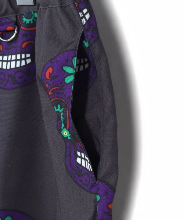 Pantalon à imprimé tête de mort mexicaine