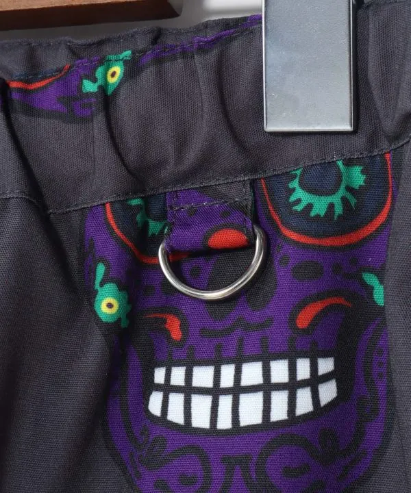 Pantalon à imprimé tête de mort mexicaine