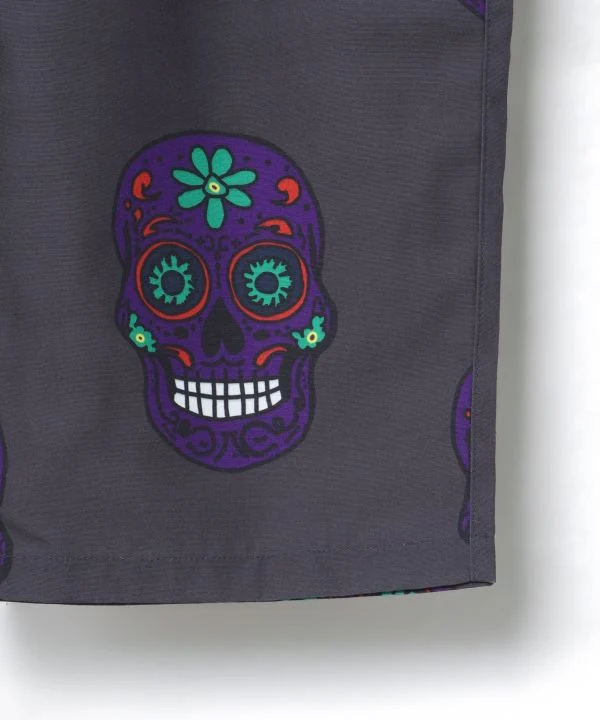 Pantalon à imprimé tête de mort mexicaine