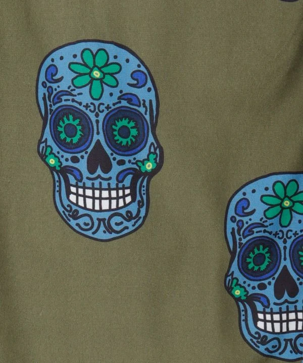 Pantalon à imprimé tête de mort mexicaine