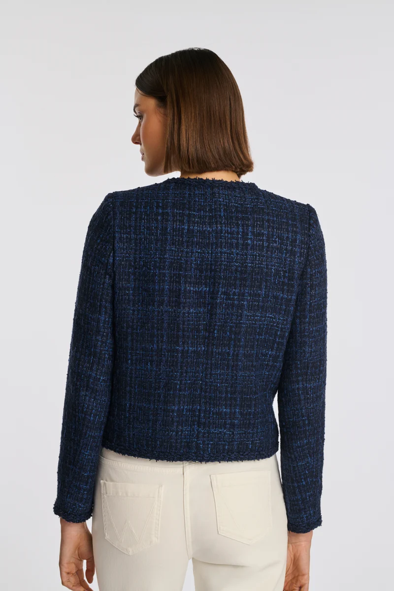 Veste en tweed galonnée