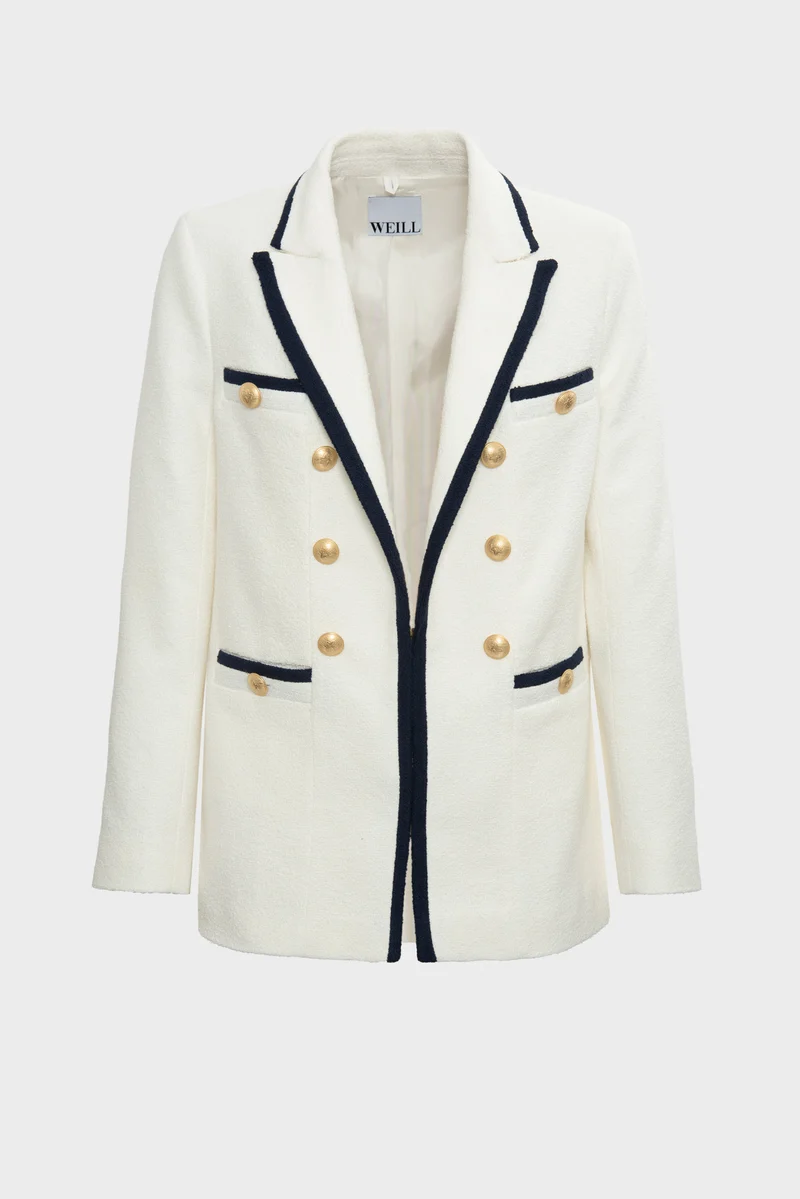 Blazer en bouclette de coton