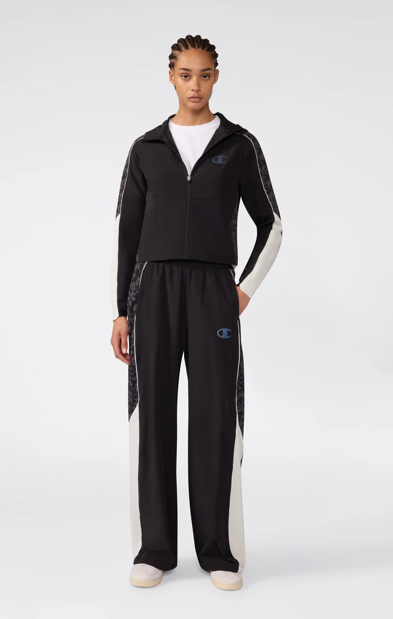 Women’s Stretch Fabric Trousers with Colour Block Panels