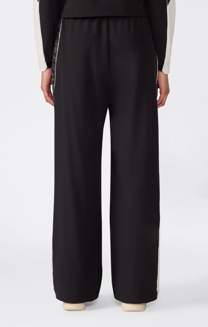 Women’s Stretch Fabric Trousers with Colour Block Panels