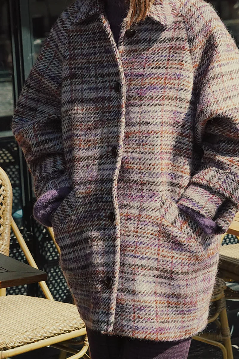 manteau nerissa carreaux miranda