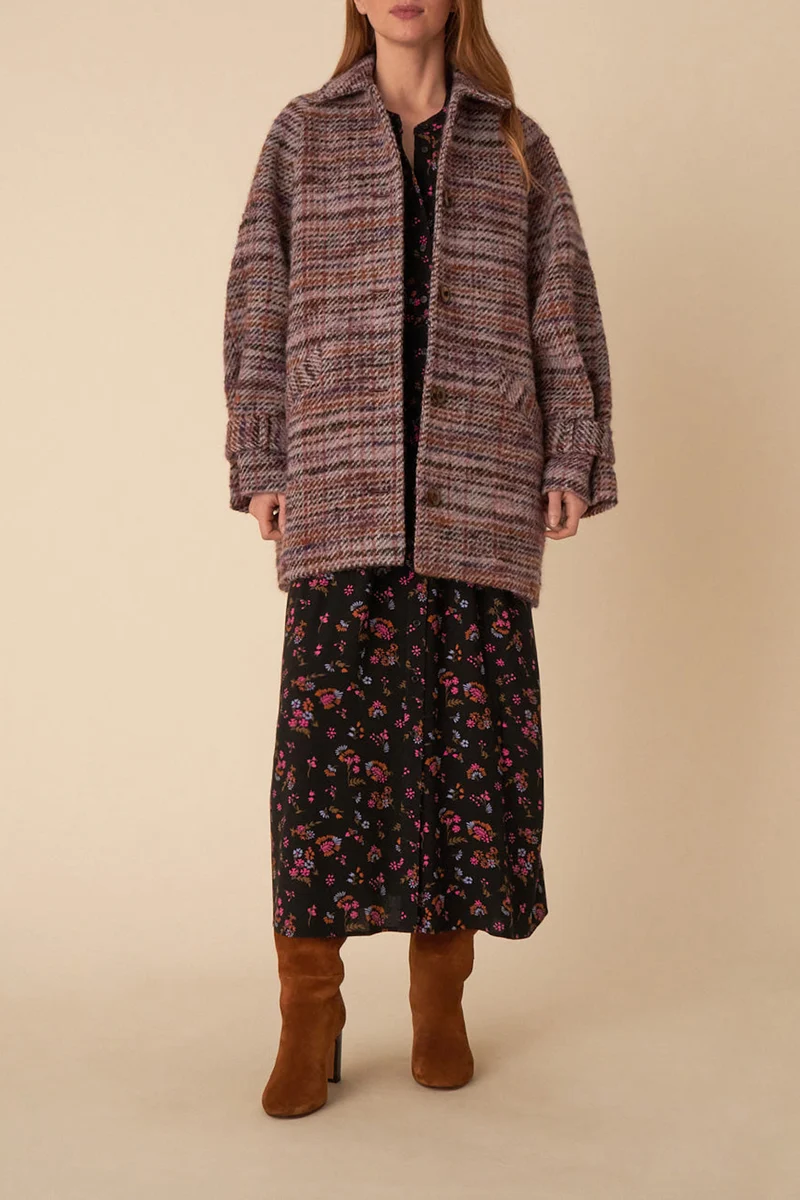 manteau nerissa carreaux miranda