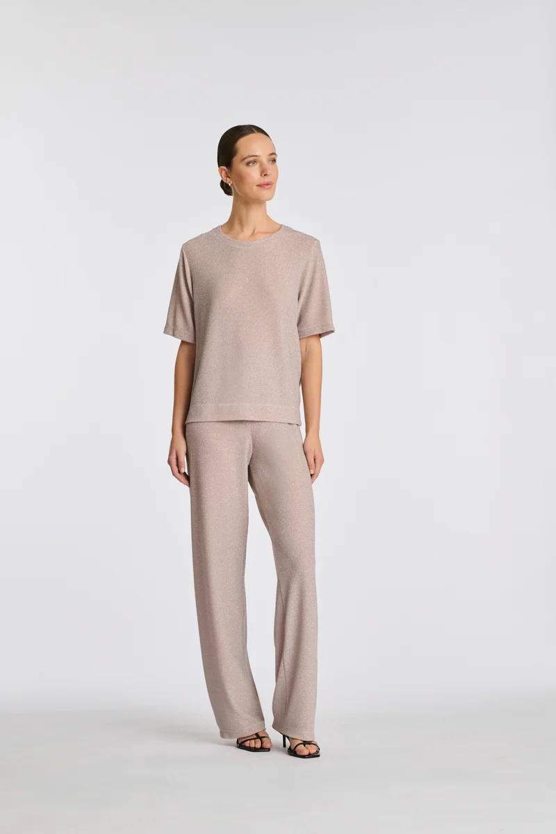 Pantalon élastiqué en jersey irisé