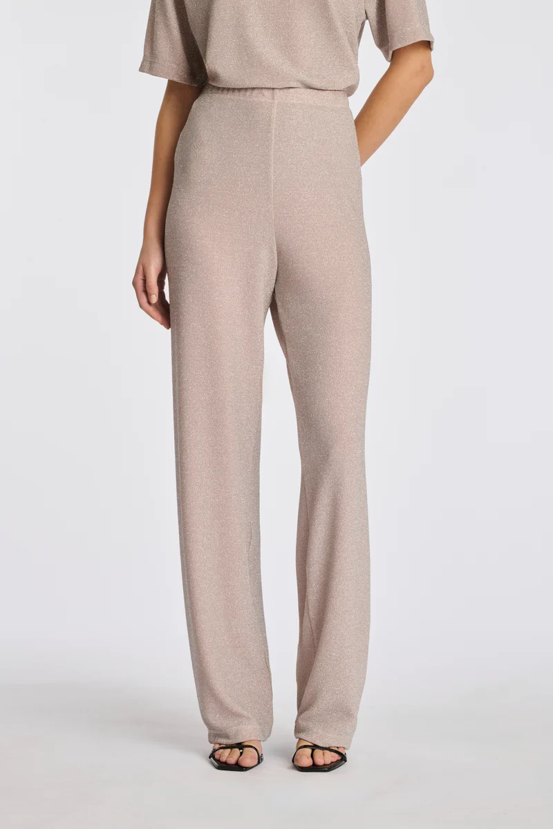 Pantalon élastiqué en jersey irisé