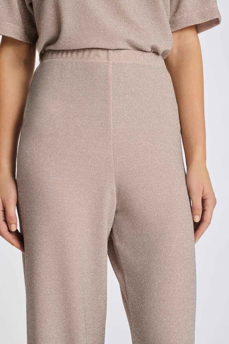 Pantalon élastiqué en jersey irisé