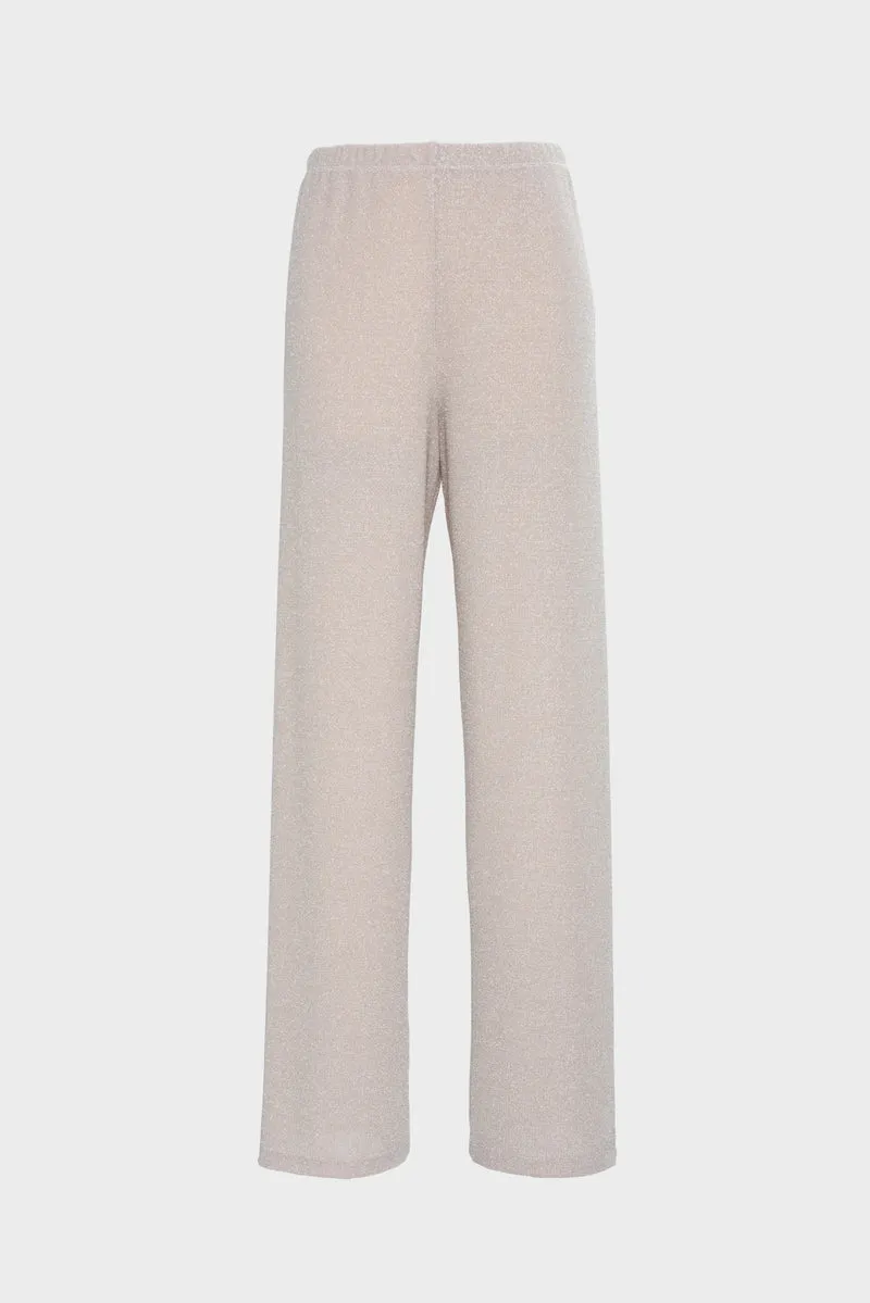 Pantalon élastiqué en jersey irisé