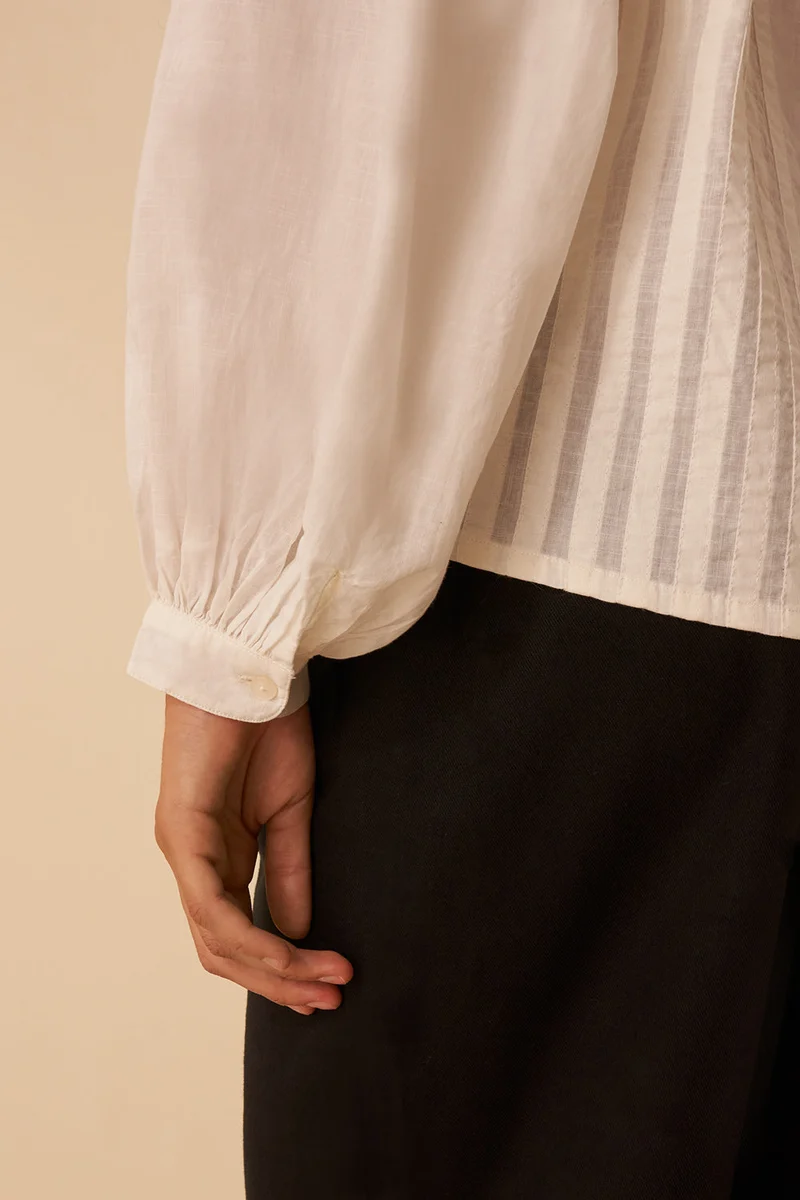 blouse ray ecru