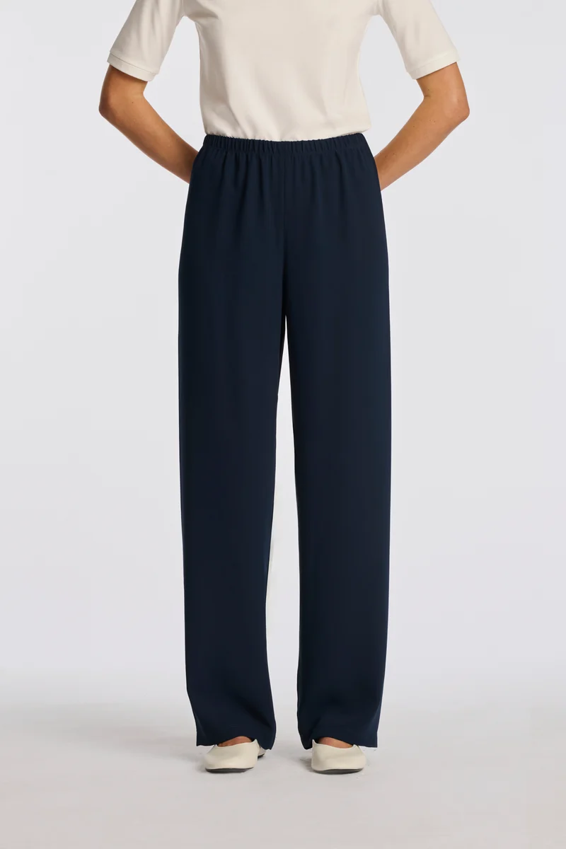 Pantalon large élastiqué