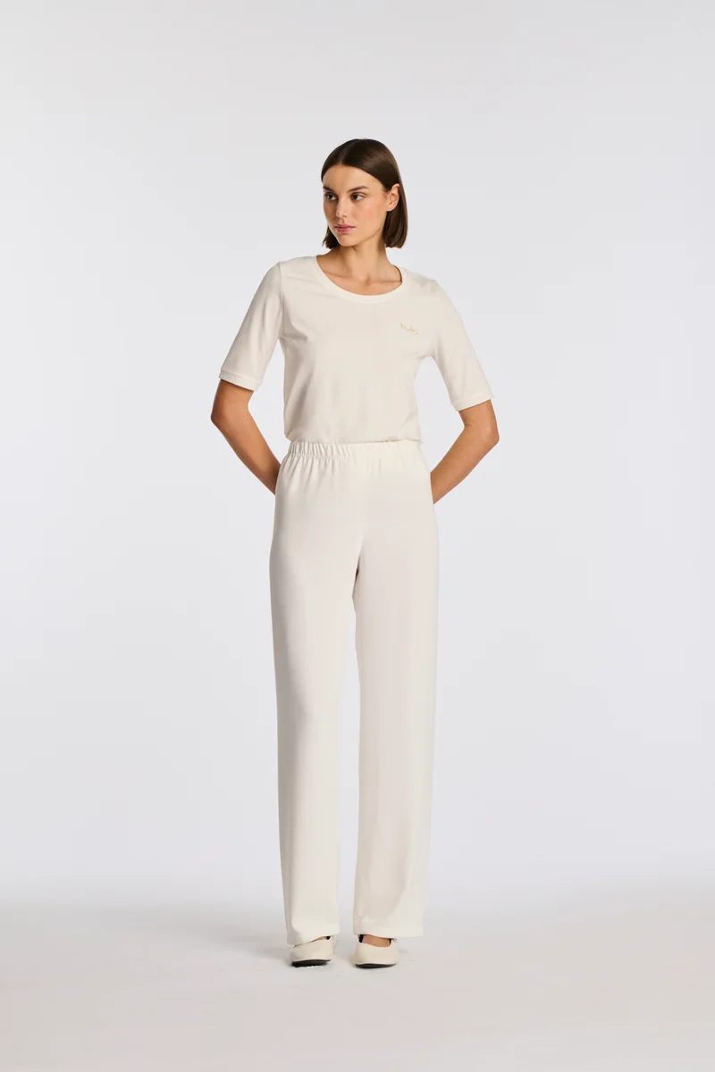 Pantalon large élastiqué