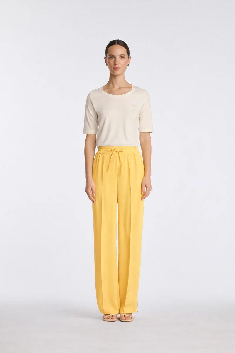 Pantalon élastiqué à bandes
