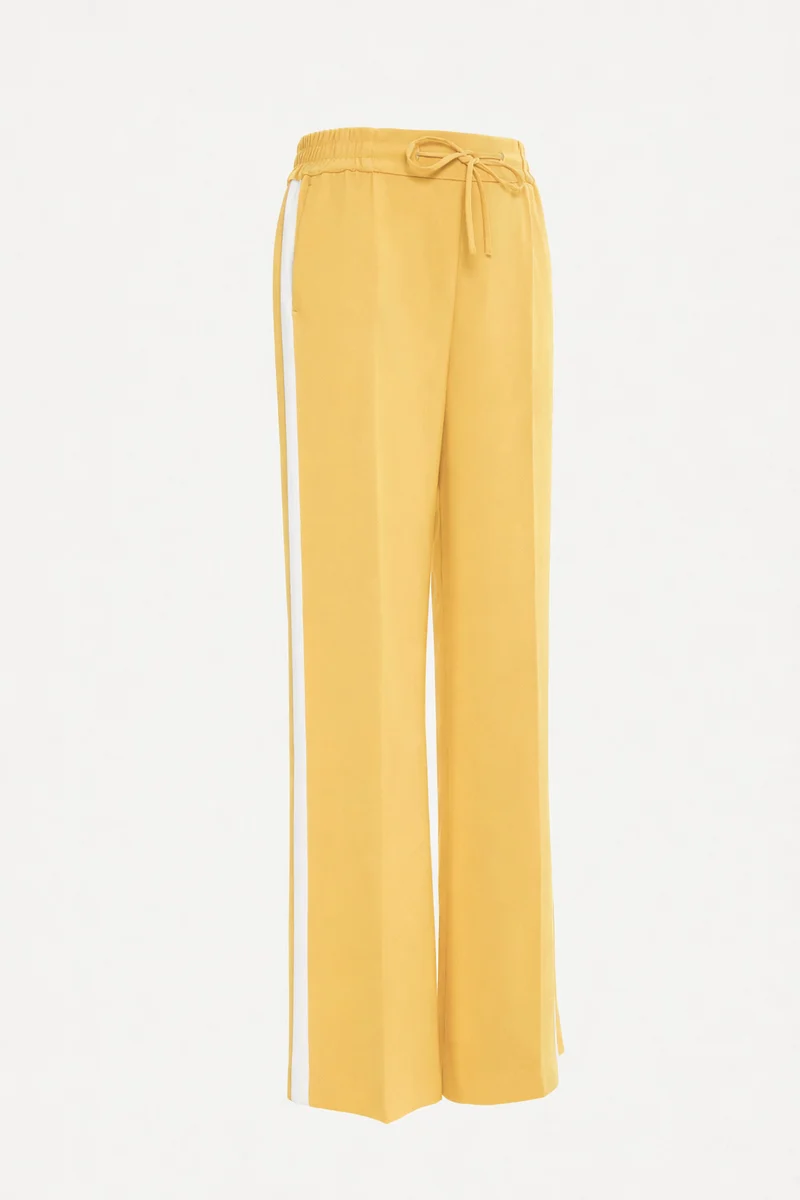Pantalon élastiqué à bandes