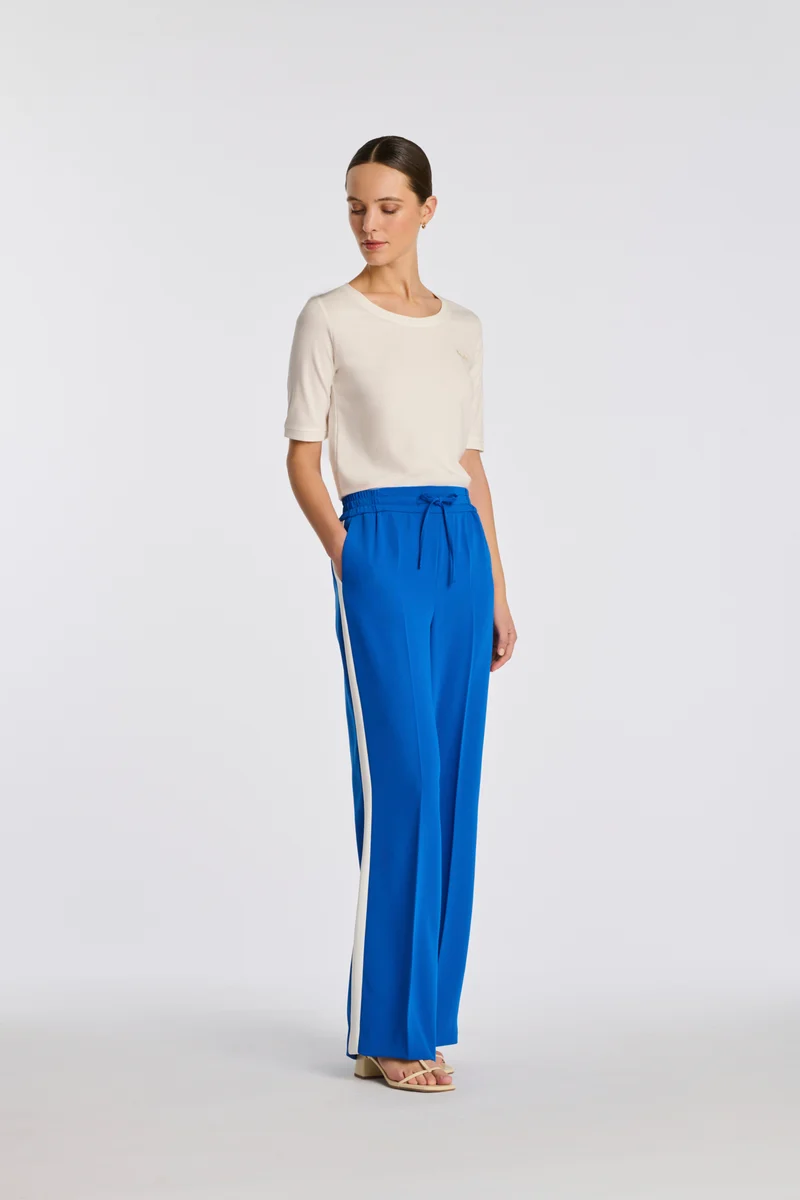 Pantalon élastiqué à bandes