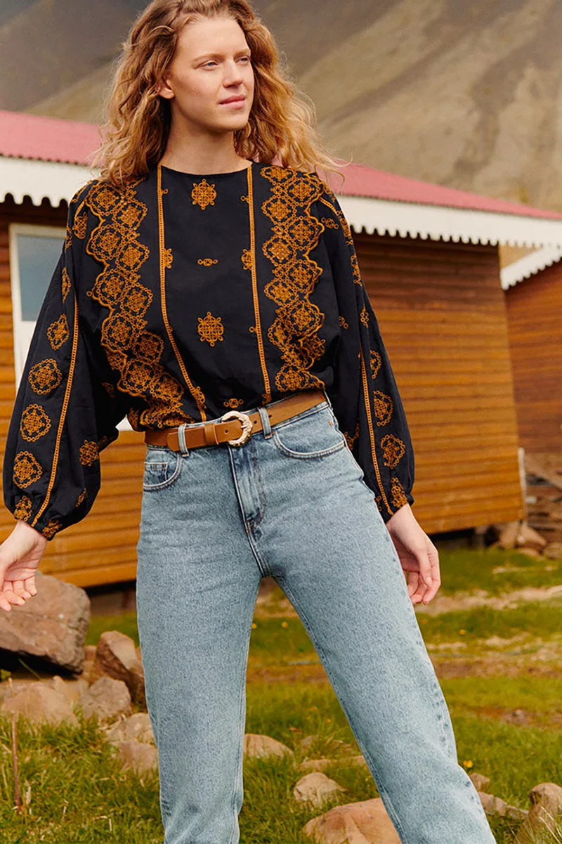 blouse scarlie marine