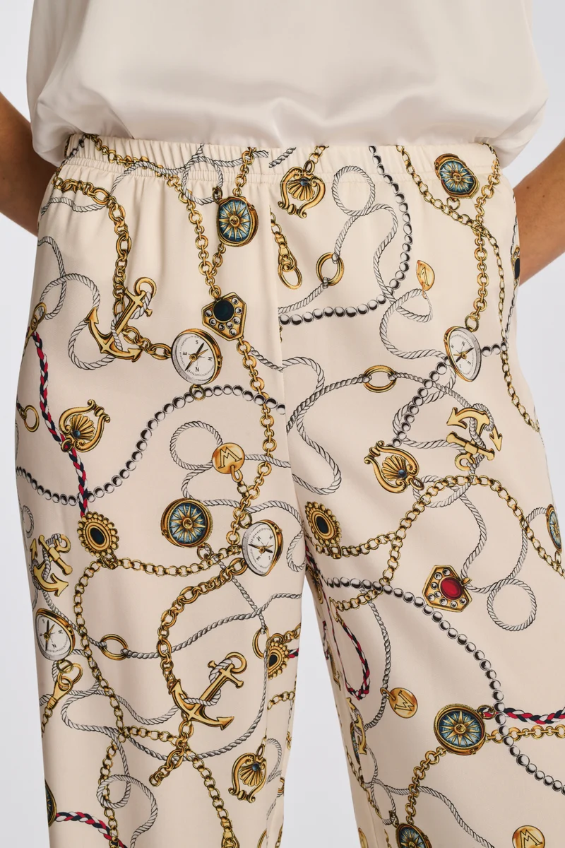 Pantalon élastiqué imprimé