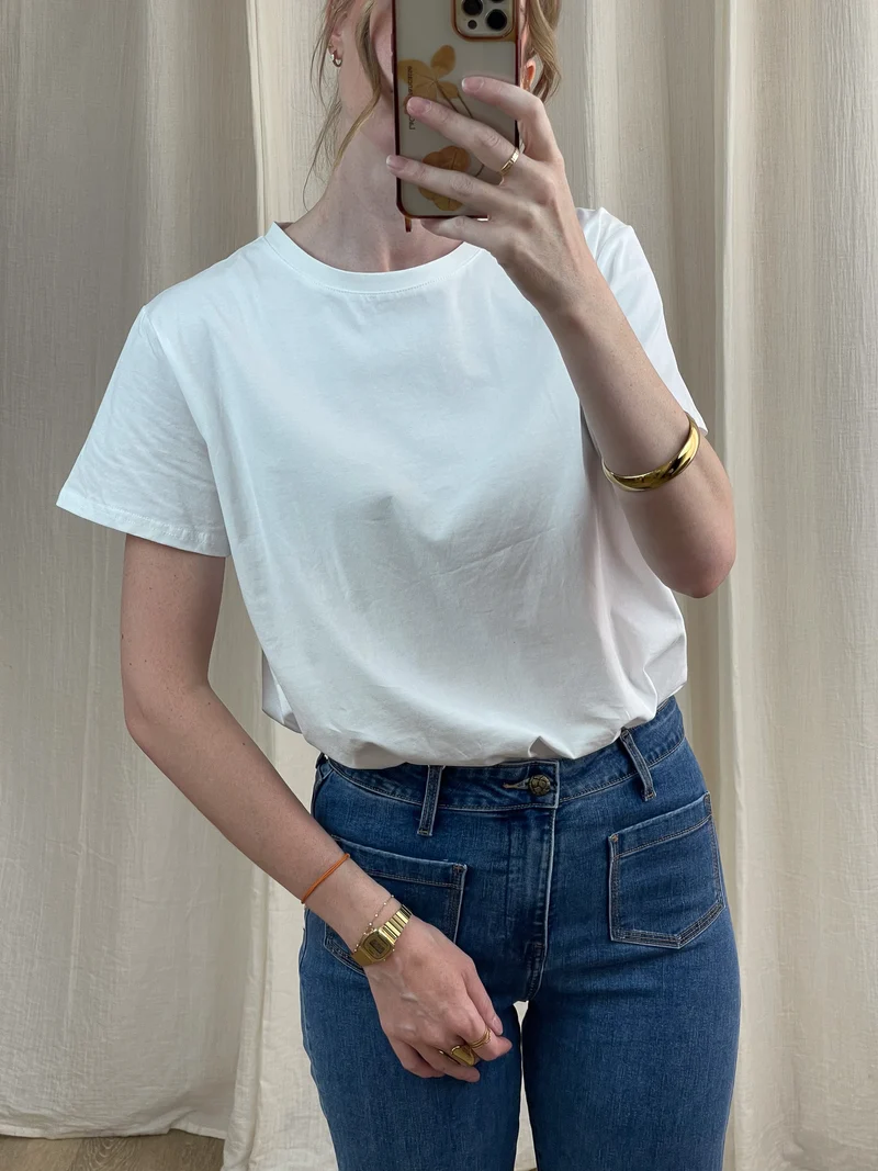 T-shirt coeur - T-shirt blanc dos coeur ouvert dentelle romantique