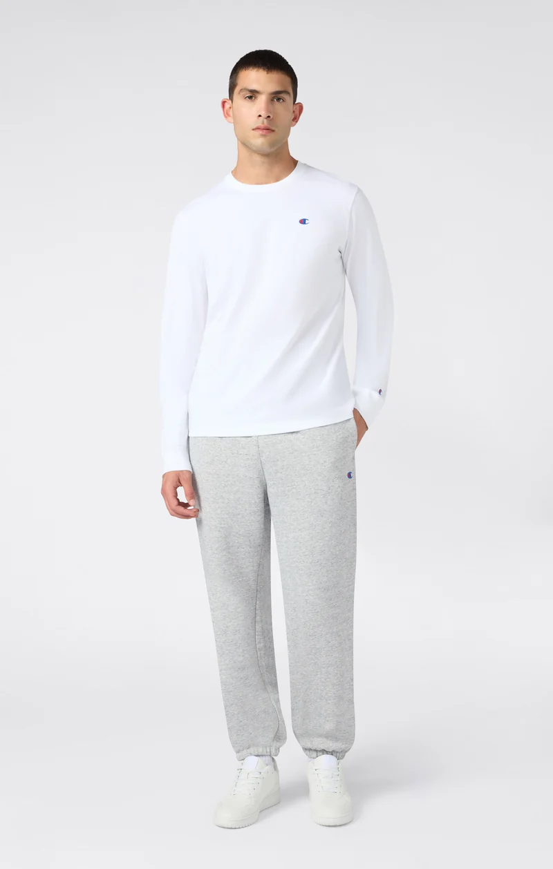 Men’s Trousers with Elasticated Cuffs, C Logo and Brushed Interior