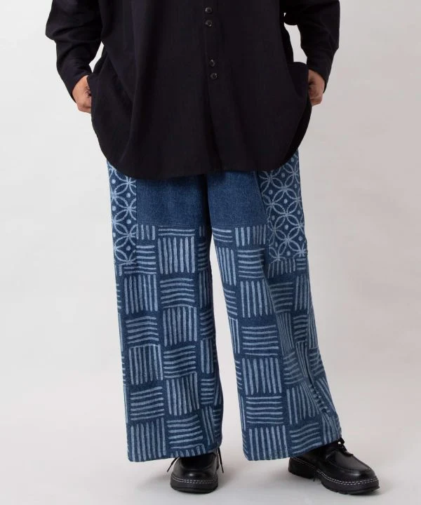 Pantalons en denim à motif imprimé pour hommes