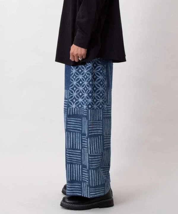 Pantalons en denim à motif imprimé pour hommes